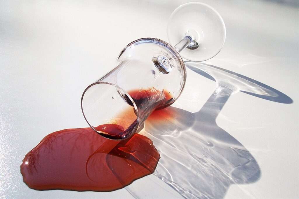 Retirer une tache de vin rouge