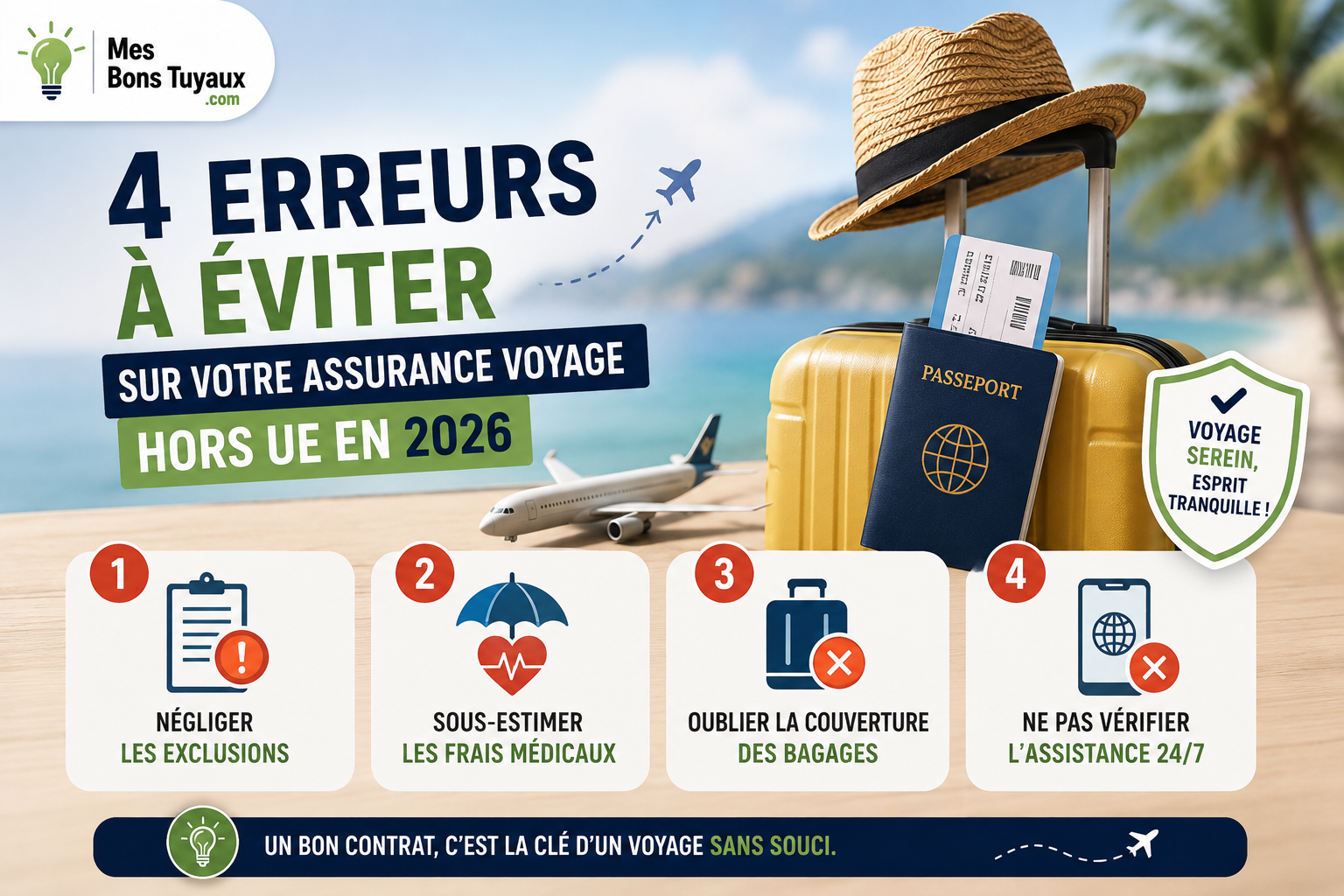 4 erreurs à éviter assurance voyage hors UE