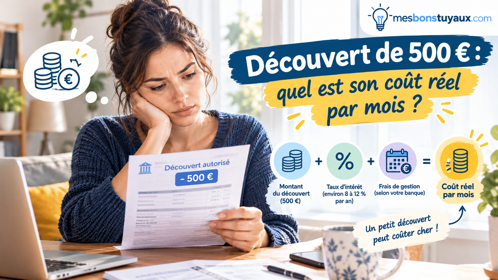Découvert de 500 € _ quel coût réel _