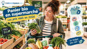 Panier bio en supermarché _ prix 2026