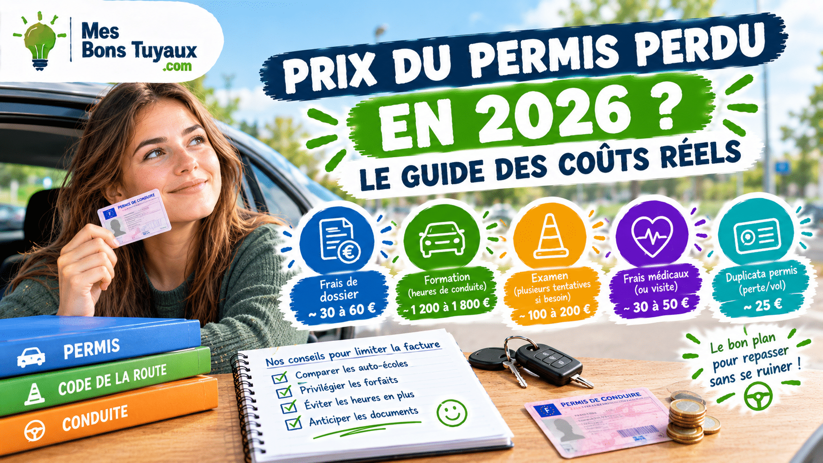 Prix du permis perdu en 2026
